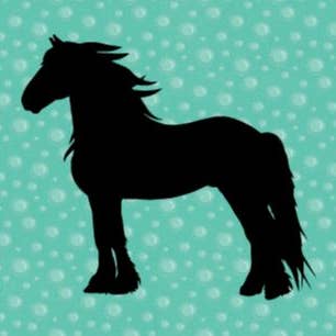 Vinyl-Aufkleber „Friesenpferd“ für den Großhandel von Bow-Dacious Designs