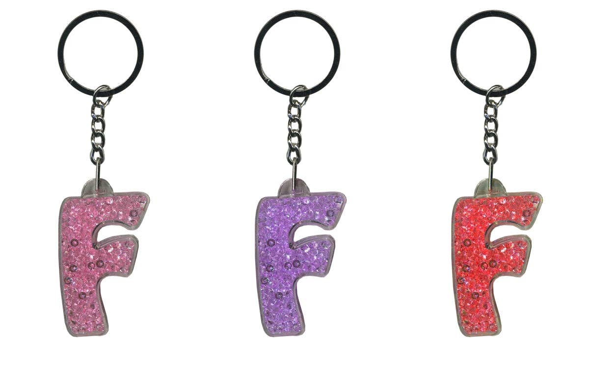 Instant Gifts International – wholesale Keychain – Women's – Itzy Glitzy Keyrings - Initial Letters5