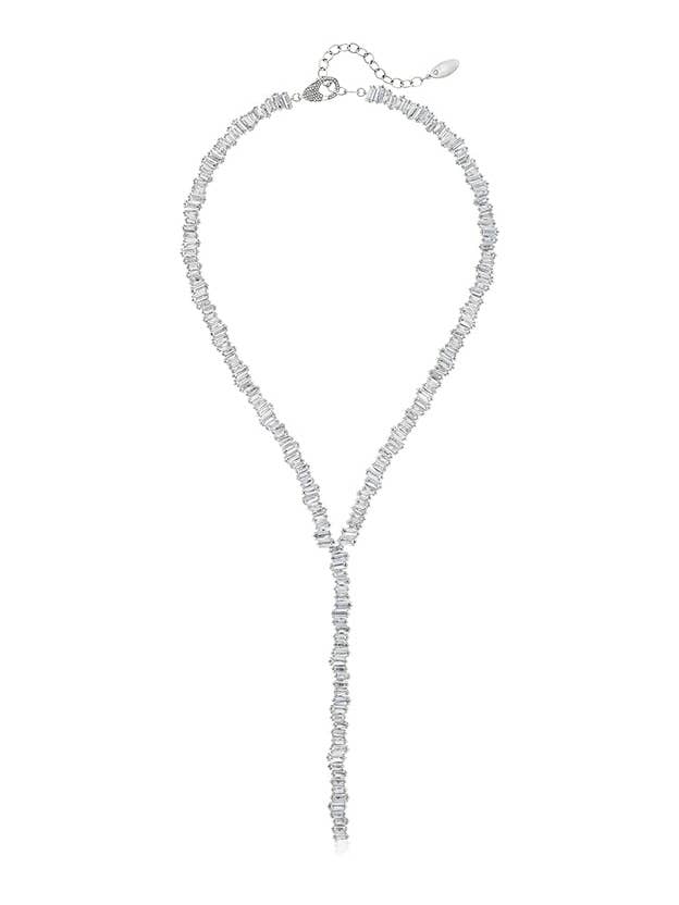 Collier Y CZ taille baguette In Your Dreams pour la vente par ZAXIE by Stefanie Taylor