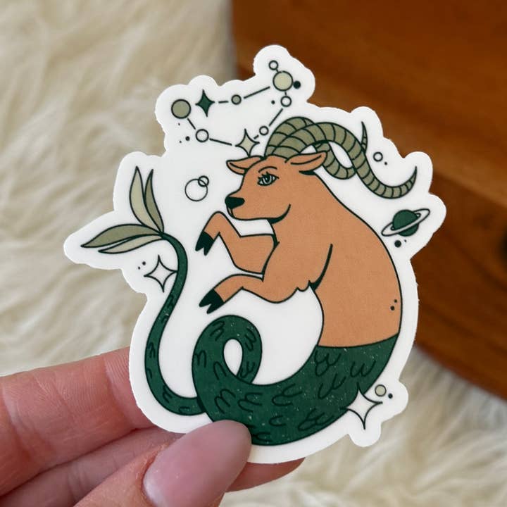 Capricorn Astrology Symbol Sticker for wholesale by Big Moods