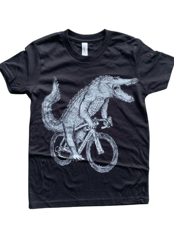 Alligator på en cykelbarnskjorta för wholesale av Dark Cycle Clothing