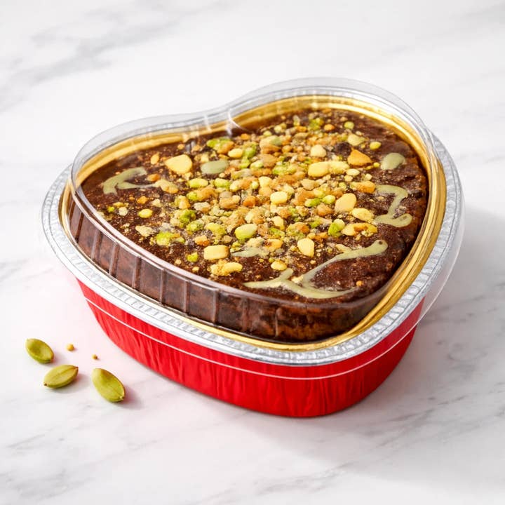 Dubai Pistachio Brownie with Kataifi (12 oz Tray) – Luxury Dessert for wholesale by Oh! Crema