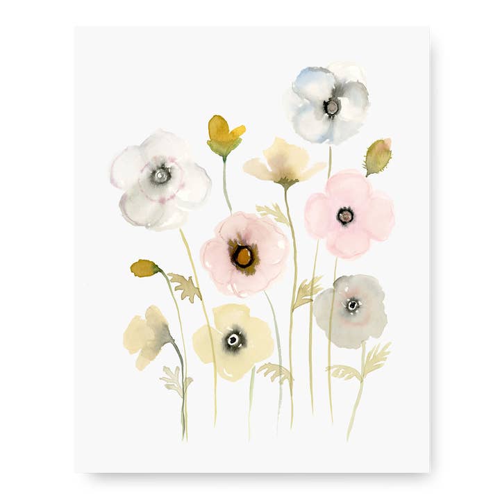 Graceful Poppies Art Print for wholesale by Tram Colwin Studio