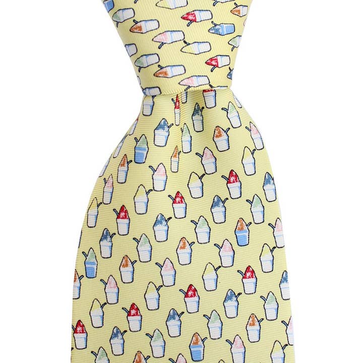 Cravate Snoball jaune King Cake pour la vente par NOLA Couture