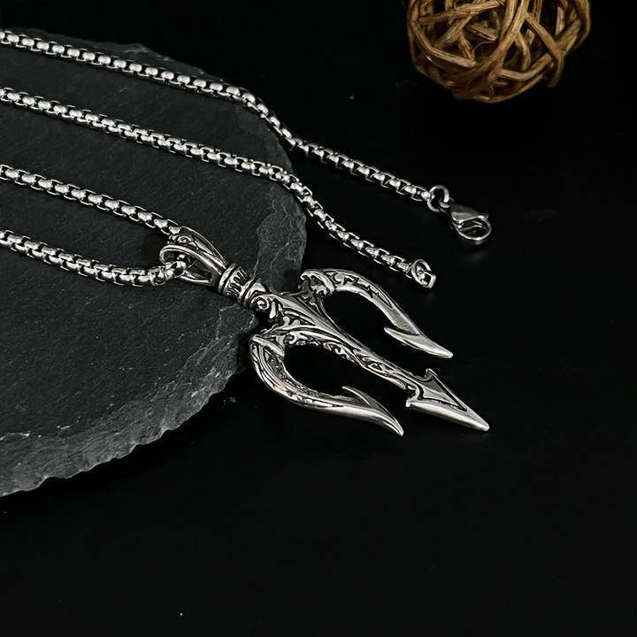 GemMeet - Wholesale Pendant/Charm Necklace - Men's Aquaman Trident Necklace