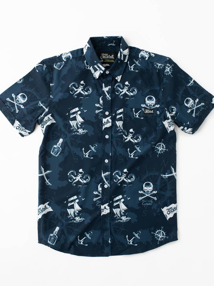 Pirate Flag Unisex Button Up for wholesale by Team Cocktail