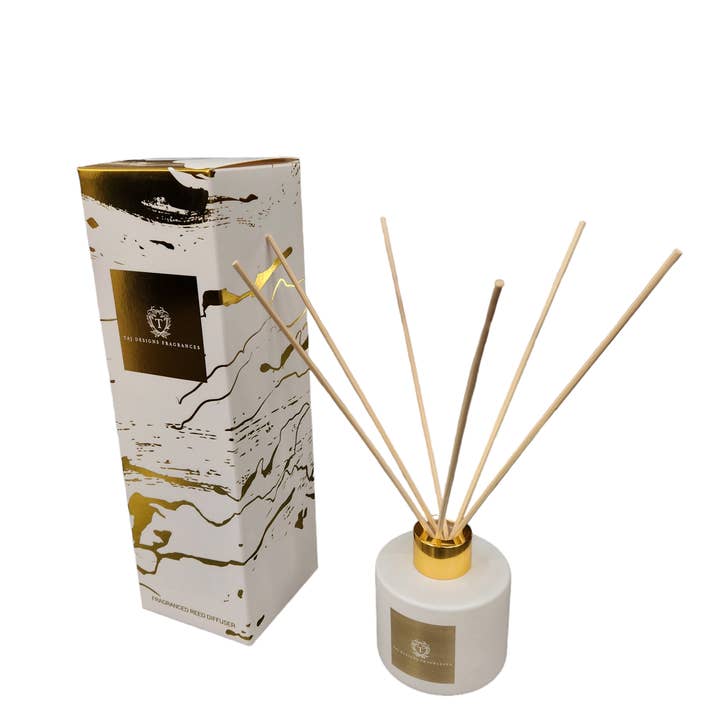 TAJ Designs White Marble Diffuser White Tea Bliss for wholesale by TAJ Designs