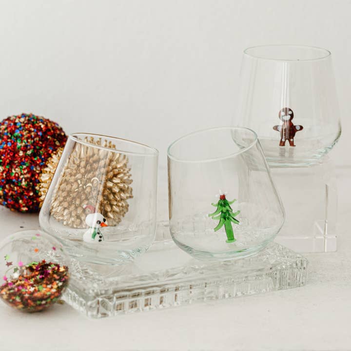 MINIZOOUSA - Wholesale Drinking Glass/Cup - Christmas Figurine Glassware Set II (6 pcs)8