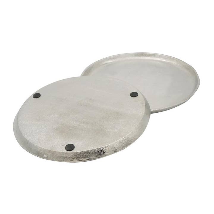 A&B Home Group Inc. - Wholesale Decorative tray - S/2 D10" Walbrook Decorative Round - Silver1