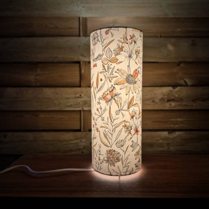 MIV Création Fleurie - Wholesale Accent/Desk Lamp - Floral Print Ambient Tube Lamp2