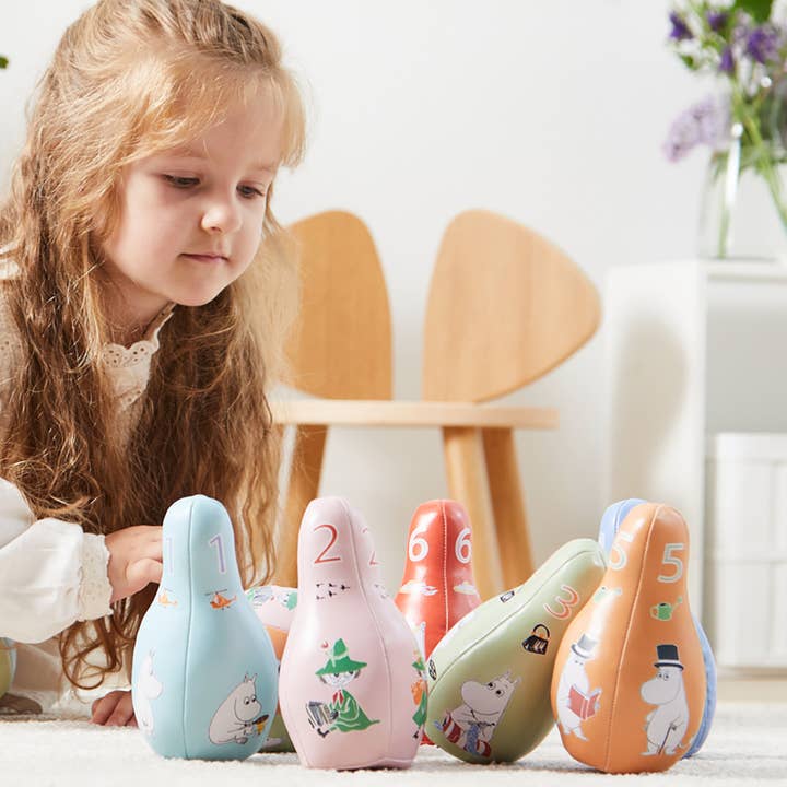 Barbo Toys - Vente Jeu de sport – enfant et bébé - Moomin - Ensemble de bowling doux 21