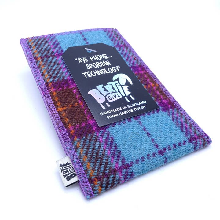 Telefon Sporran - Teal Tartan for engroshandel hos Bertie Girl