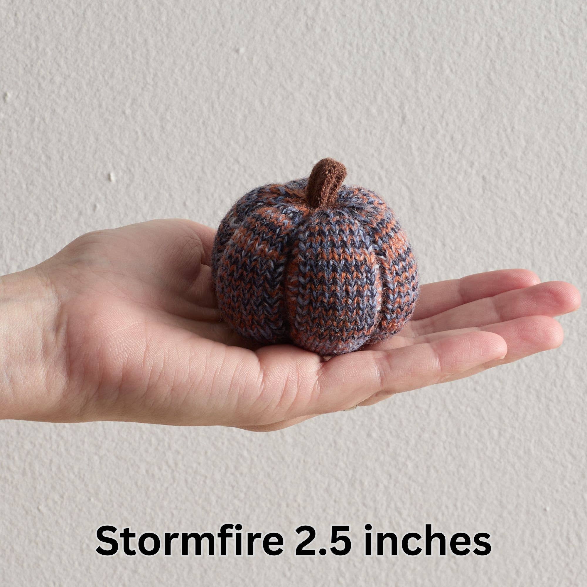 Your Heart's Content - Wholesale Decorative Tabletop Object - Cozy Pumpkins, Variegated Knit Yarn Colors, Handcrafted Gift33