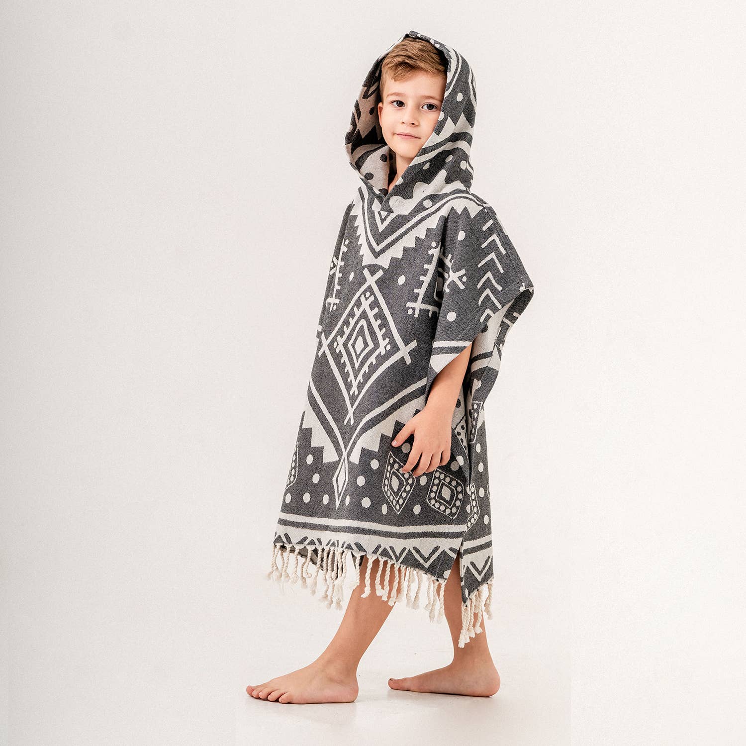Kikoya – Toalha poncho - Crianças e bebés por atacado – Chuveiro de toalha de praia com capuz para crianças com capuz Surf Mudando de Natação17