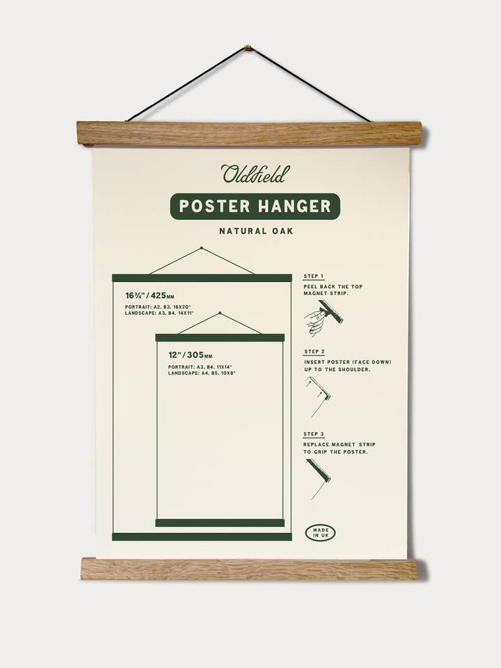 Cornice sospesa in legno per la vendita all'ingrosso da parte di Oldfield Design Co