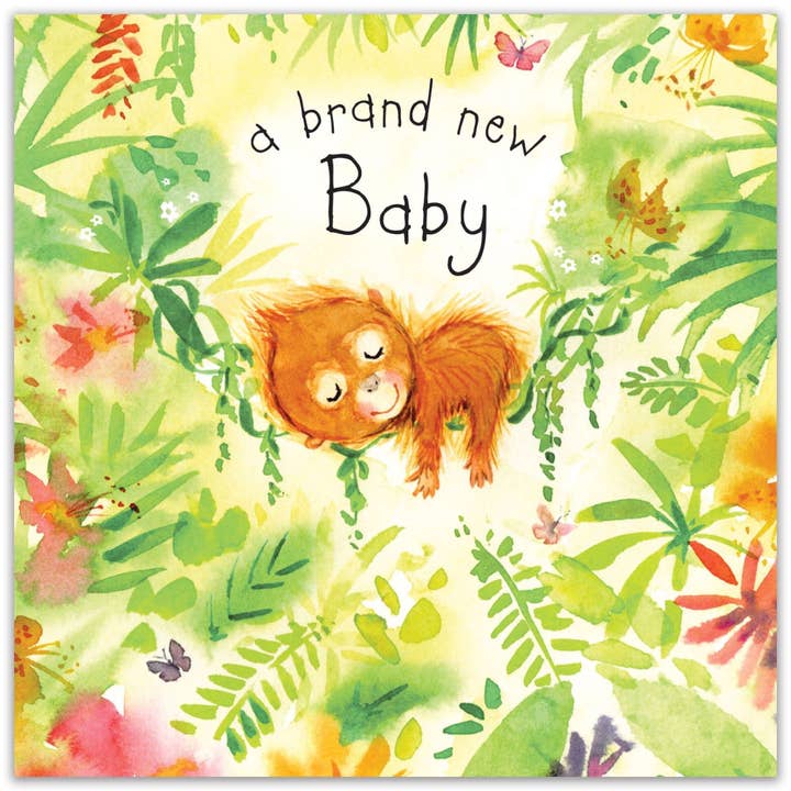 Twizler Ltd - Venta al por mayor Tarjetas de bebé - Tarjeta bebé Orangután1