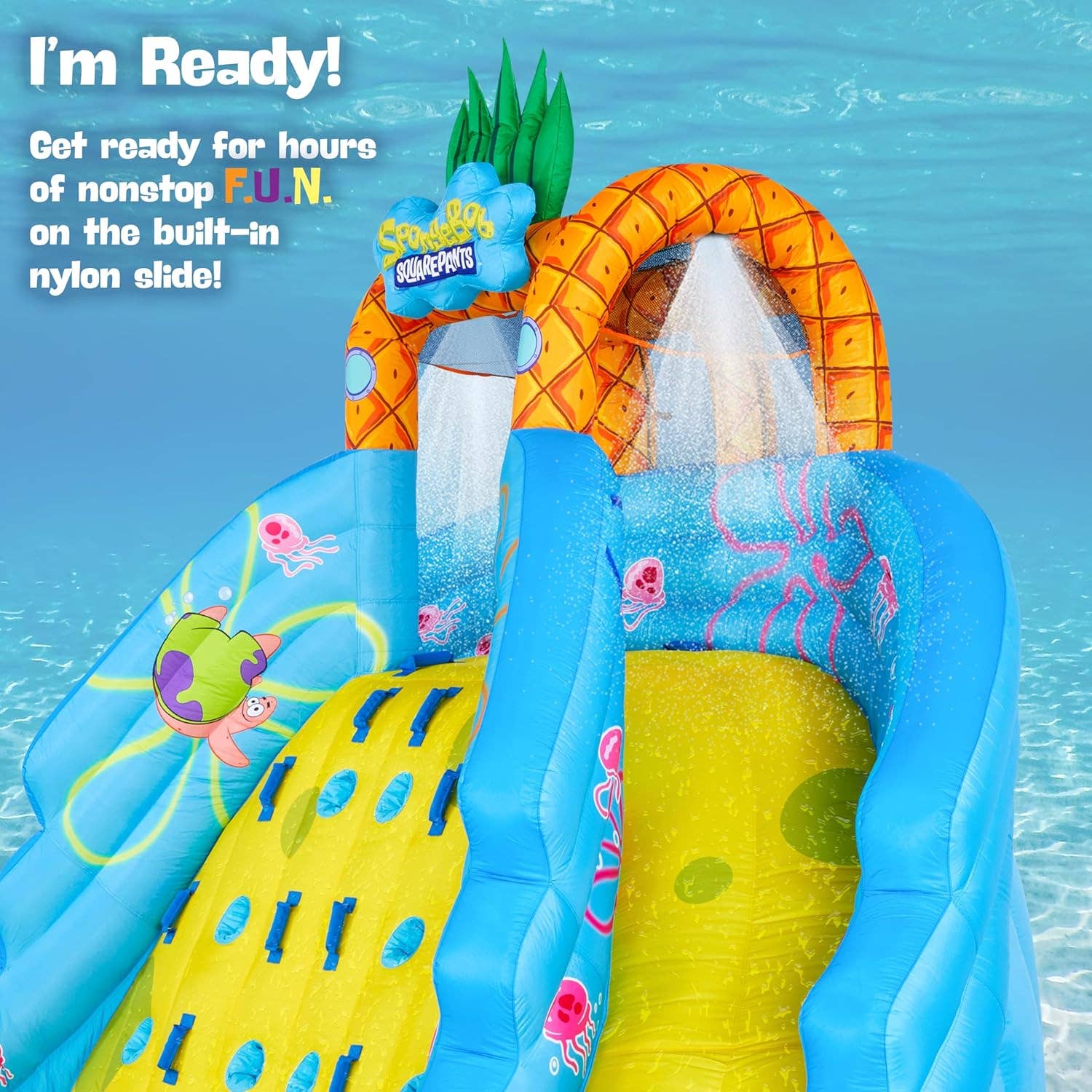 Sunny and Fun - Wholesale Inflatables - SpongeBob Ultra Climber Inflatable Water Slide6