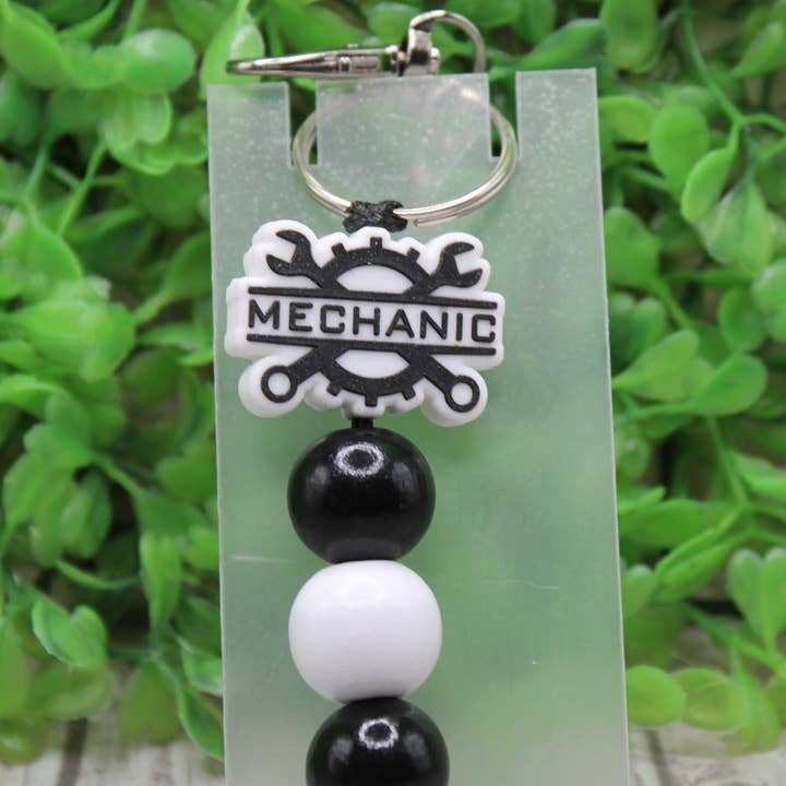 Porte-clés en perles de silicone mécanique pour la vente par Hylidae Boutique