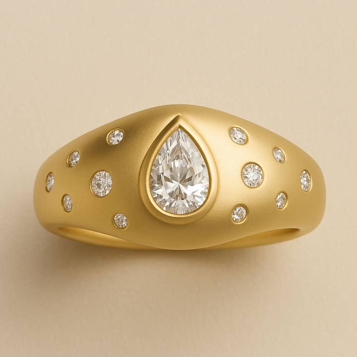 Embrace “Lira” Pear Diamond Bombe Ring (Copy) for wholesale by Lily flo jewellery