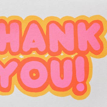 Alphabet Studios – wholesale Thank you card – THANK YOU SHADOW GREETING CARD1