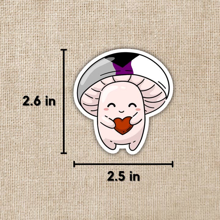 Kingdom of Threads – wholesale Sticker – Demisexual Pride Flag Mushroom Sticker1