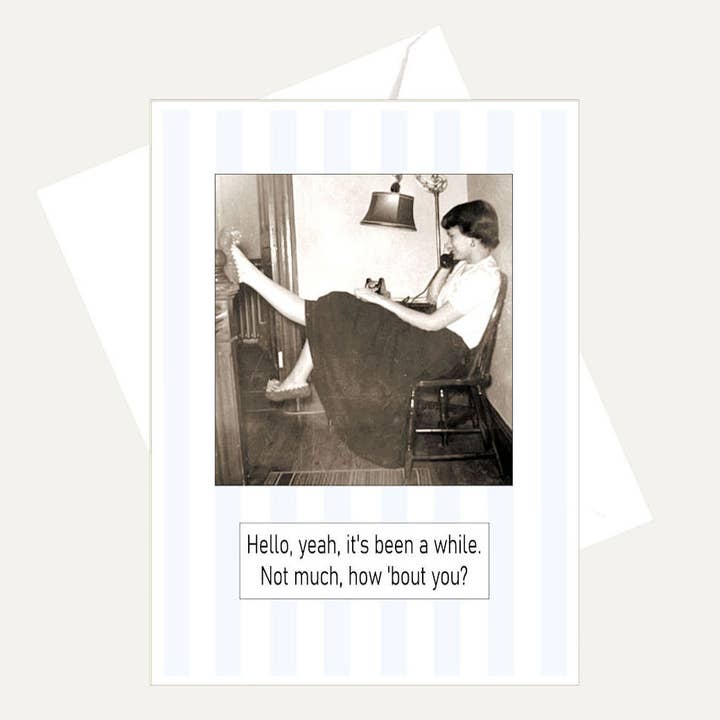 Old Photo - Hello...It's Been A While... Friendship Card for wholesale by Bellflower Girl