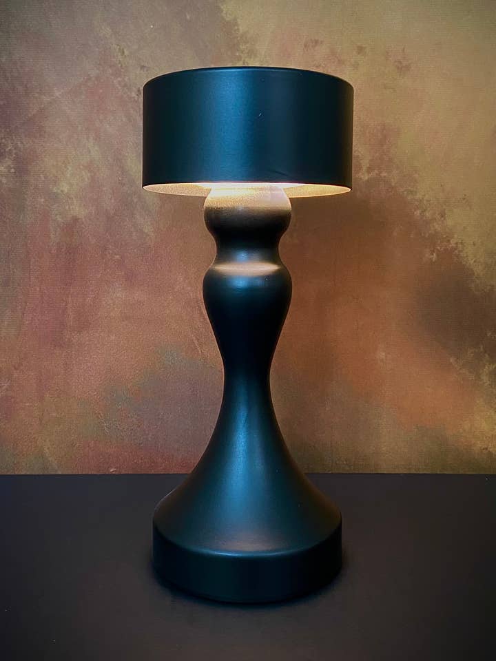 GALA MINI TABLE LAMP, MATTE BLACK for wholesale by The Light Garden Collection