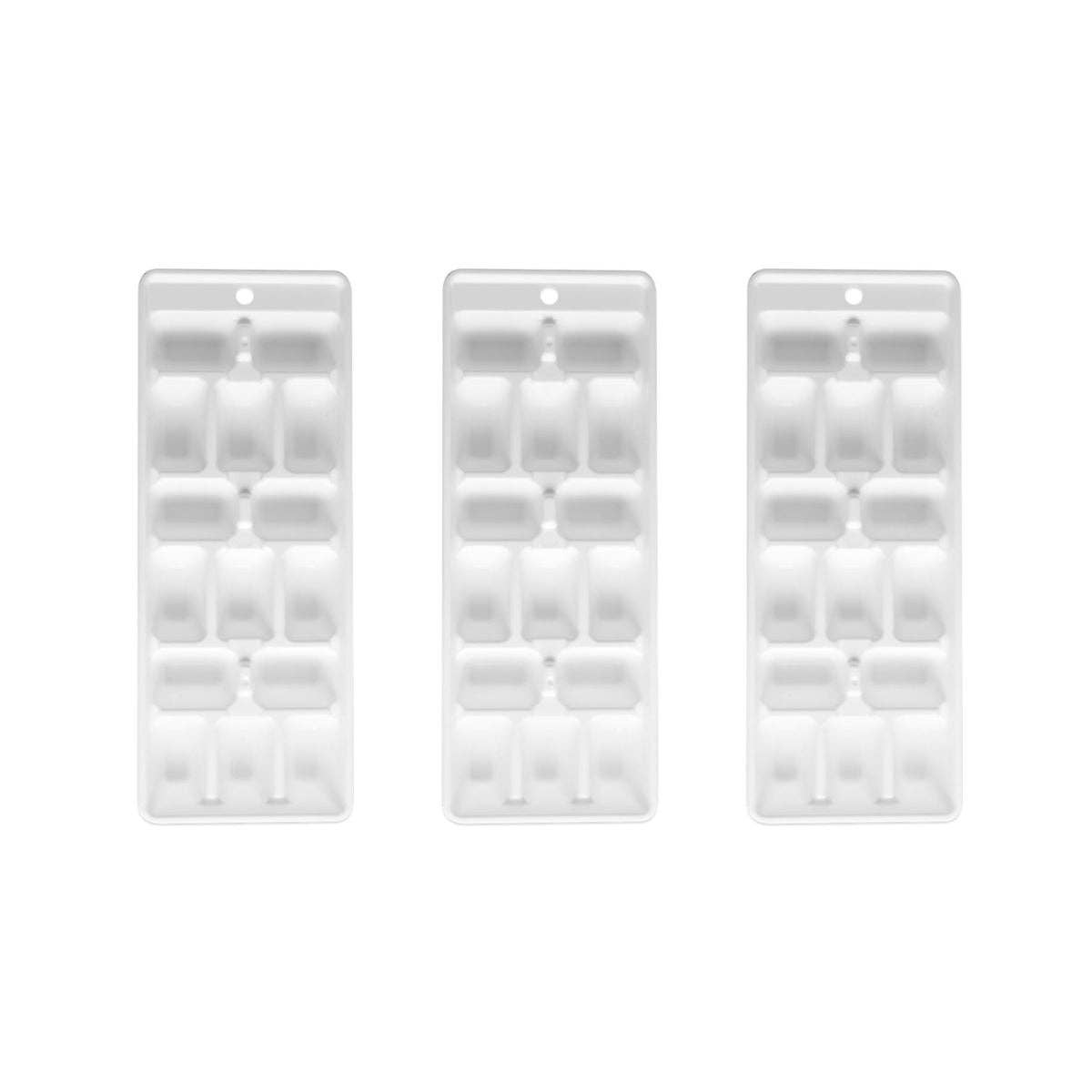 Zenker - Wholesale Ice Tray/Mold - Set of 3 ice cube trays with 15 white plastic ice cubes Fackelmann0
