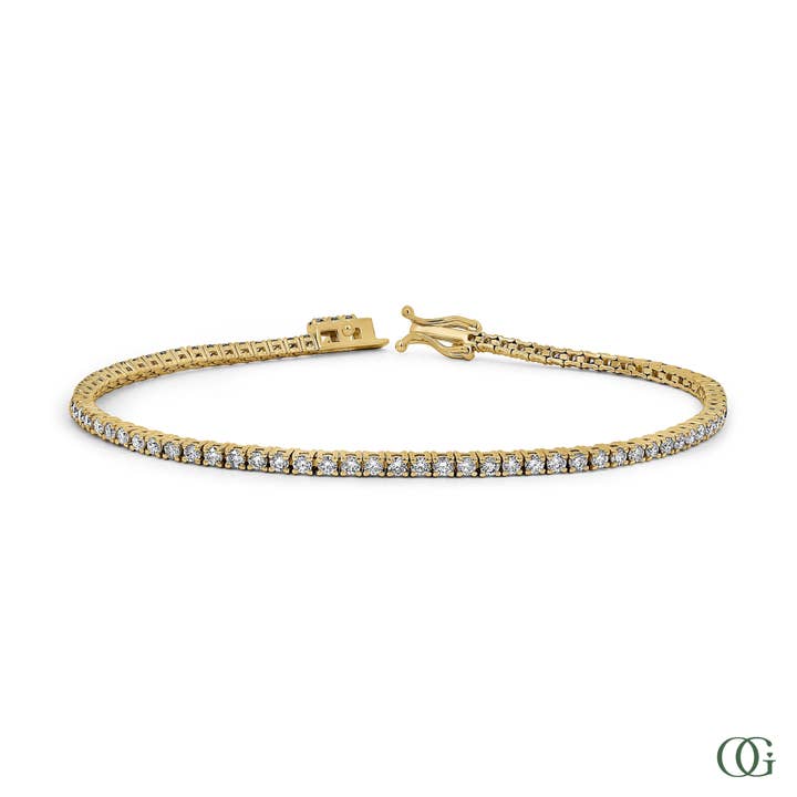 Four Prong Lab Grown Diamond Tennis Bracelet (2 CTW) for wholesale by Orchid Gems Fine Jewelry