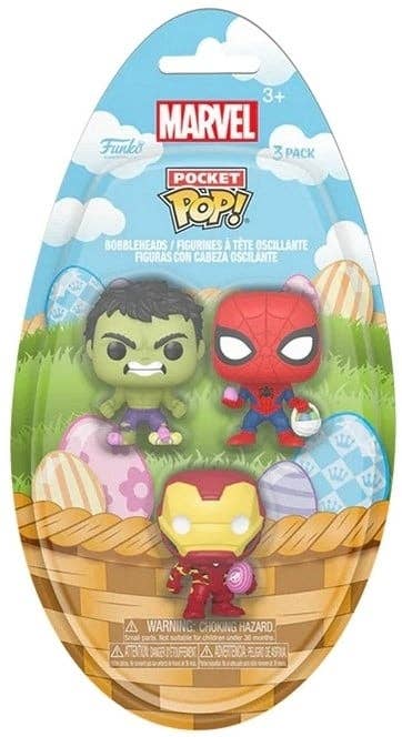 KIDDY-MOOV - Vendita all'ingrosso Figurina giocattolo - Bambini - POP! Pocket Marvel Uovo di Pasqua, Confezione da 3 (12)1
