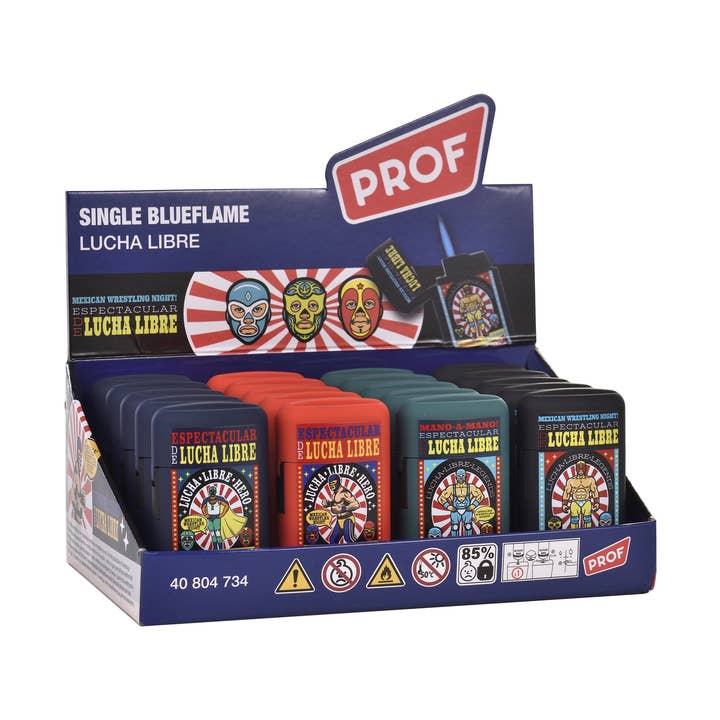 PROF - Vendita all'ingrosso Accendini - 20 ACCENDINI LUCHA LIBRE CAPSULE JETFLAME PROF0
