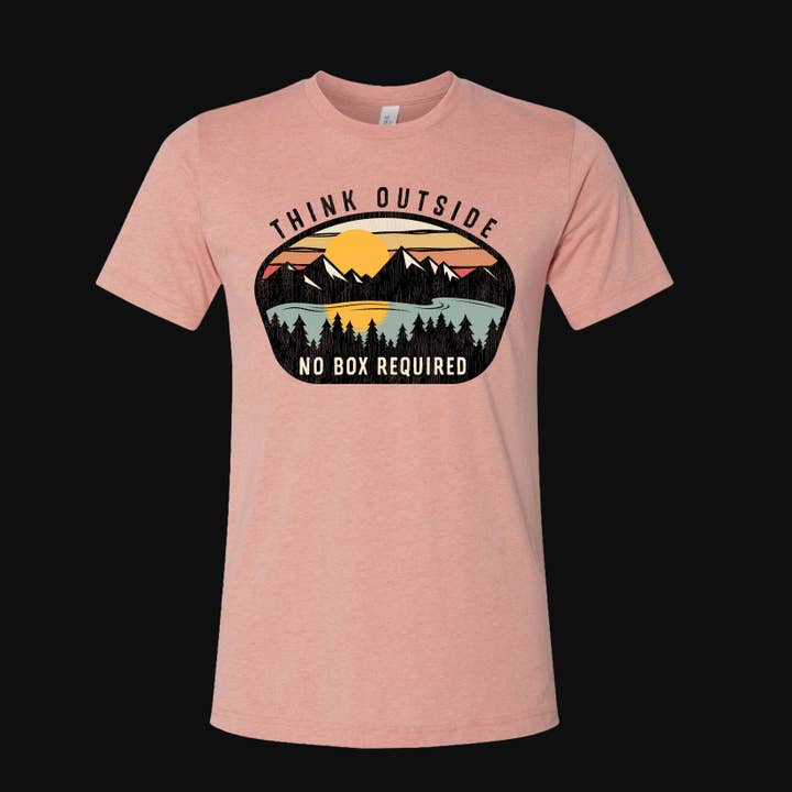 Big Moose Apparel - Wholesale T-Shirt (Graphic) - Women's - Think Outside No Box Required Women's Graphic T Shirt11