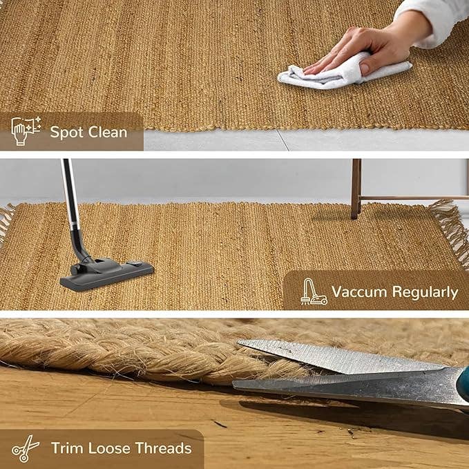 The Fine Living Company - Wholesale Runner Rug - Natural Jute Runner Rug 2x5 ft. – Handwoven Farmhouse Décor4