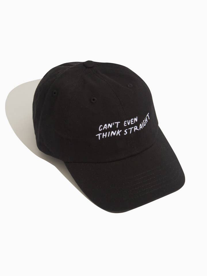 Can't Even Think Straight Embroidered Black Baseball Hat for wholesale by Qweer