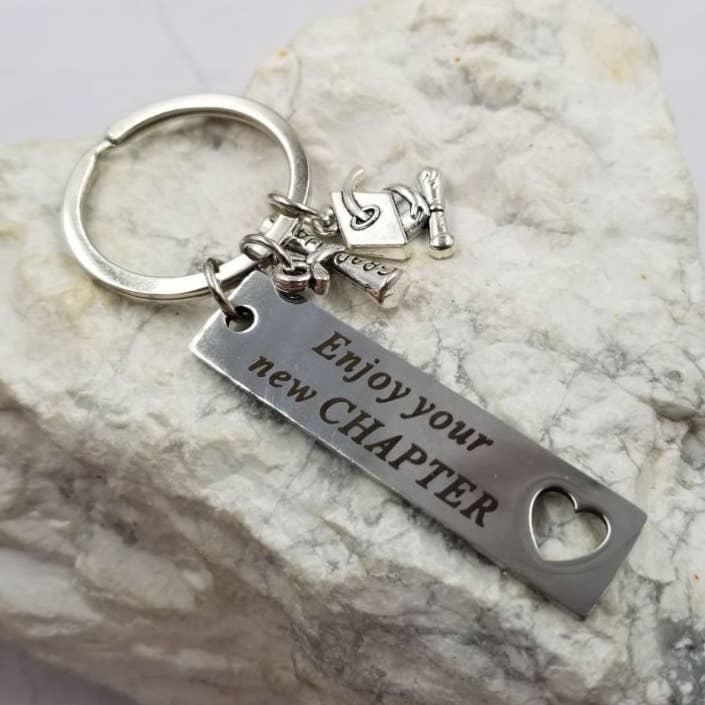 Enjoy your new CHAPTER Keychain - Graduation for wholesale by The Pretty Jewellery