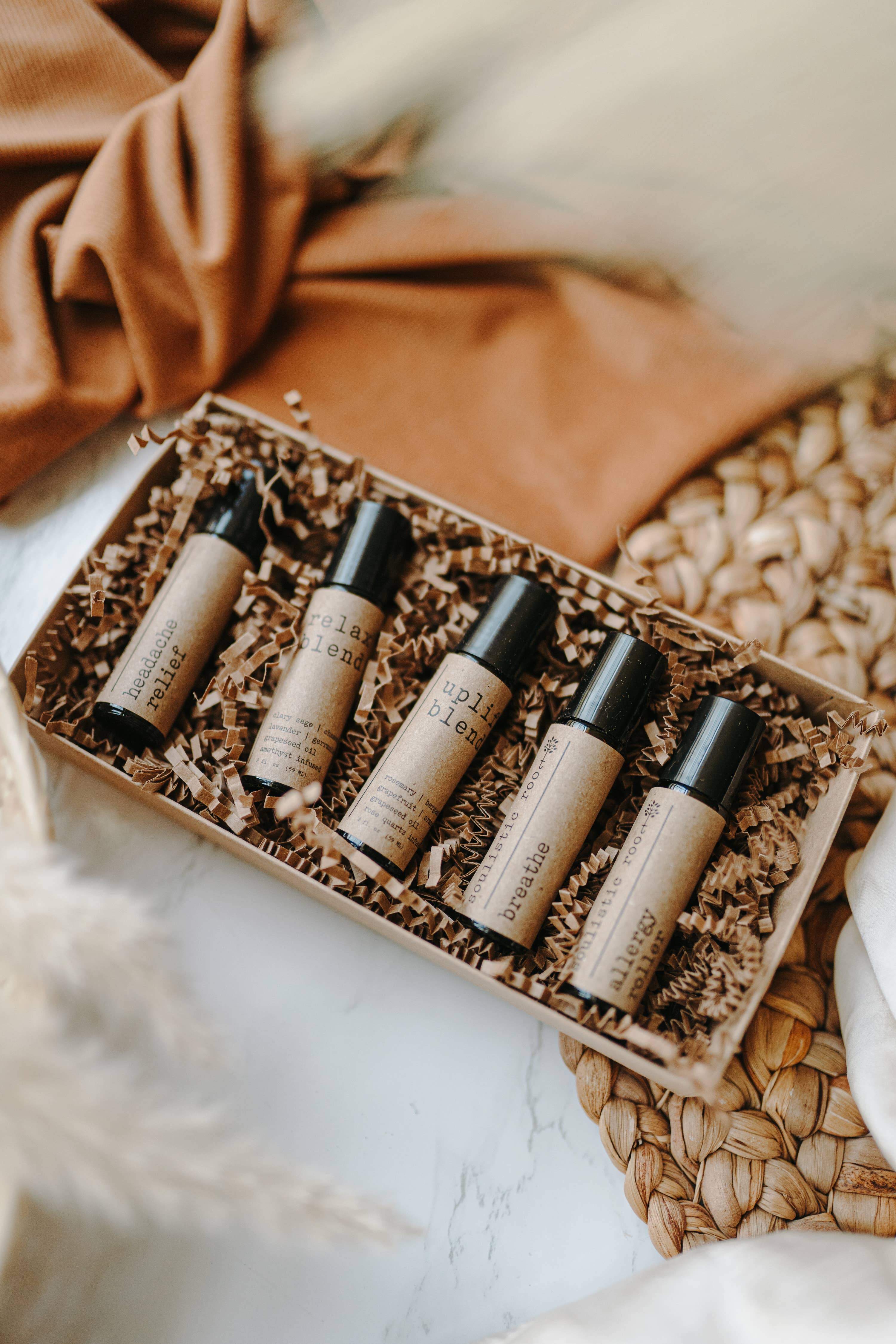 Soulistic Root - Essential Oils & Self Care Gifts - Wholesale Essential Oil Roll-On - Essential Oil Rollers Gift Set | Roll On + Roller Bottles3
