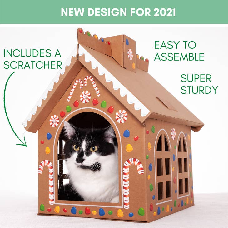 Air Cat Cardboard Cat House - Cacao Pets
