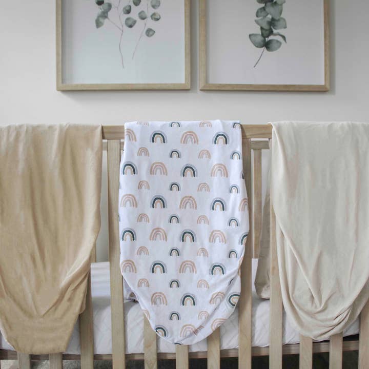 Rainbow Fitted Crib Sheet Set for wholesale by NODNAL Co.