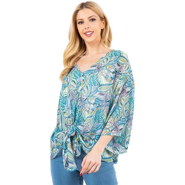 The Magic Scarf Company - Wholesale Poncho - Women's - 3779 - V-Neck Poncho with Sleeves8