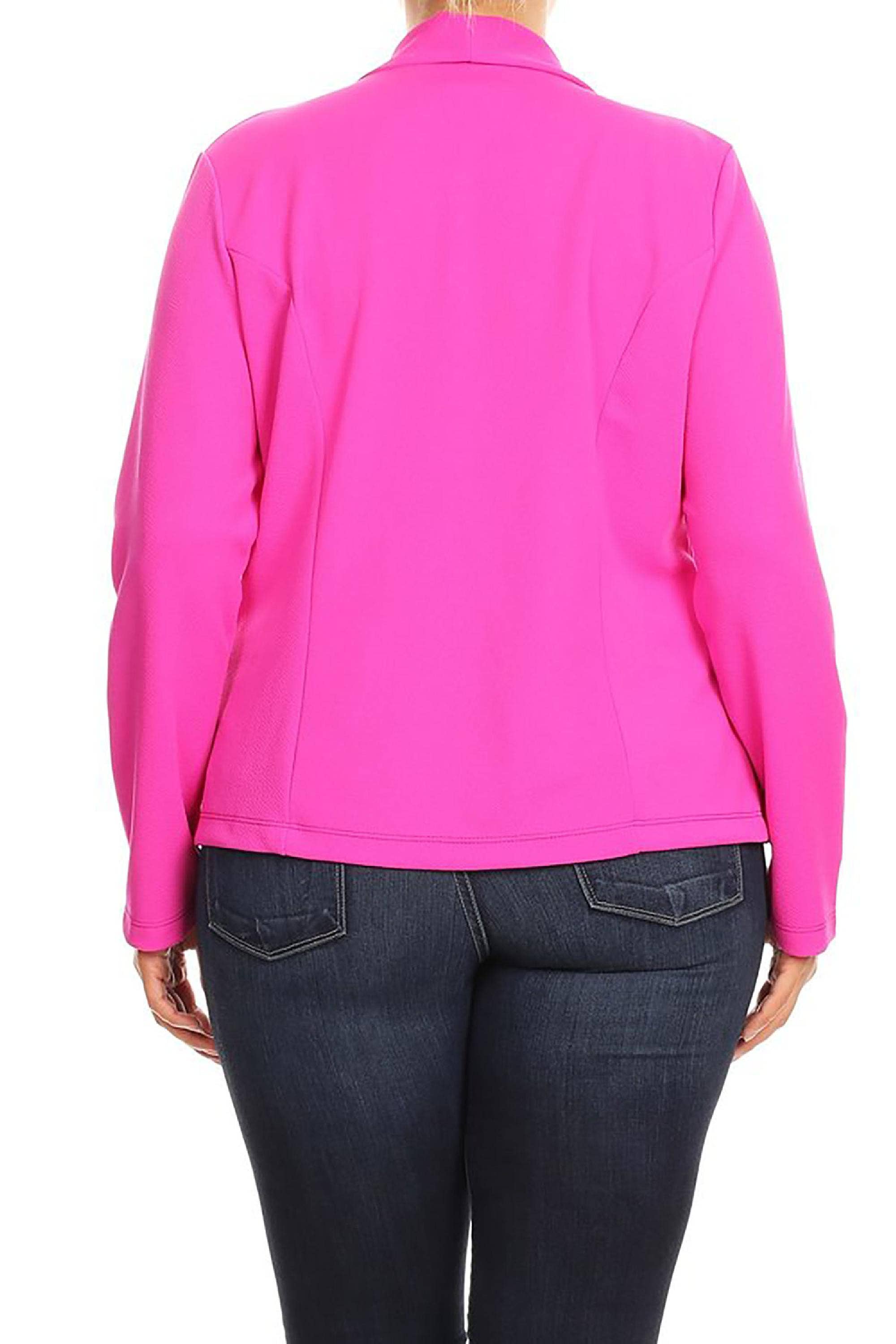 MOA COLLECTION - Wholesale Blazer - Women's - Women's Solid Casual Plus Size Trendy Blazer Jacket11