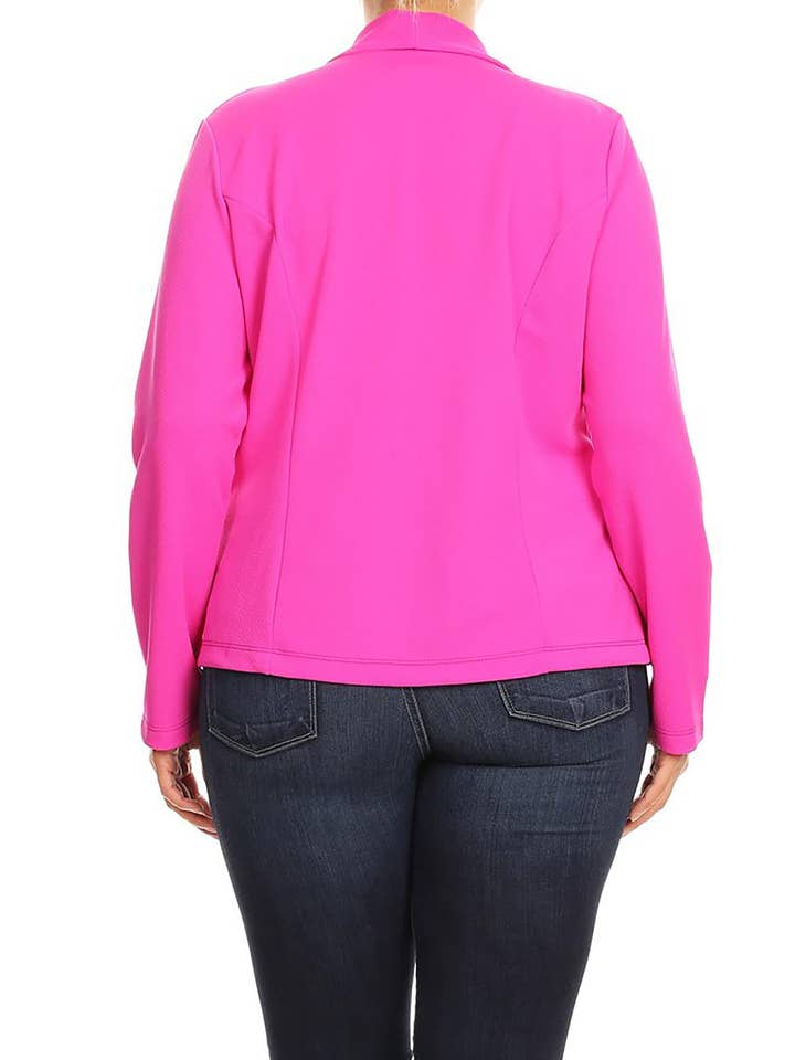 MOA COLLECTION - Wholesale Blazer - Women's - Women's Solid Casual Plus Size Trendy Blazer Jacket11