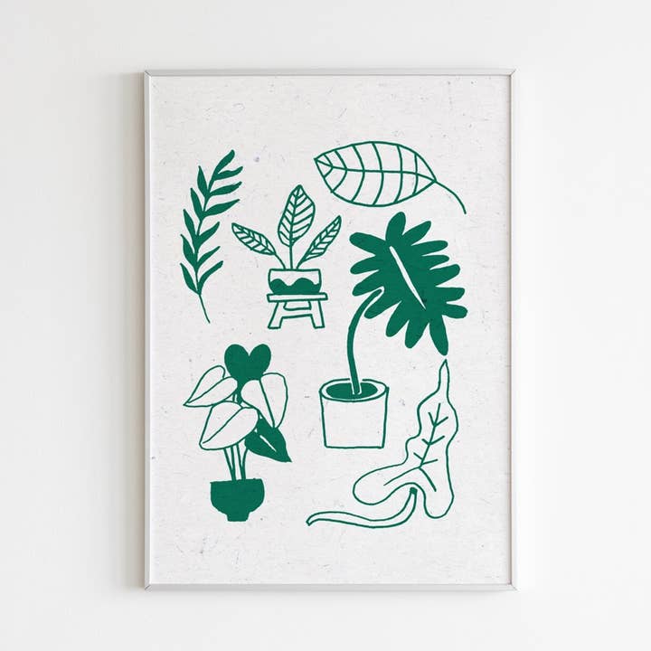 Impression artistique « Plants », verte | en 5x7, 8x10 ou 11x14 pour la vente par Jennyfer Marie Art