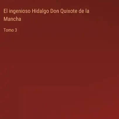 Books by splitShops - Wholesale Book - Adult - El ingenioso Hidalgo Don Quixote de la Mancha: Tomo 3 - Hardcover