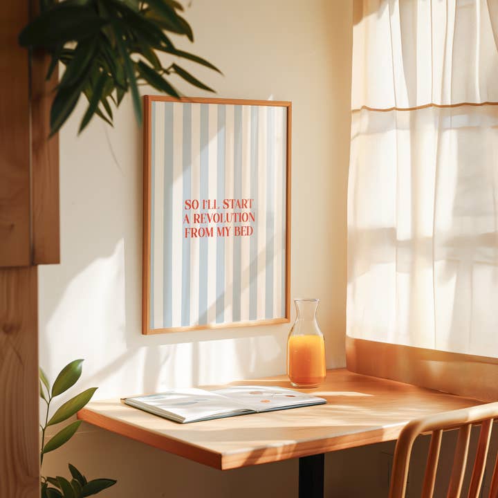 Fanclub – wholesale Konsttryck – Starta en revolution från min säng Oasis Retro Music Giclée Art