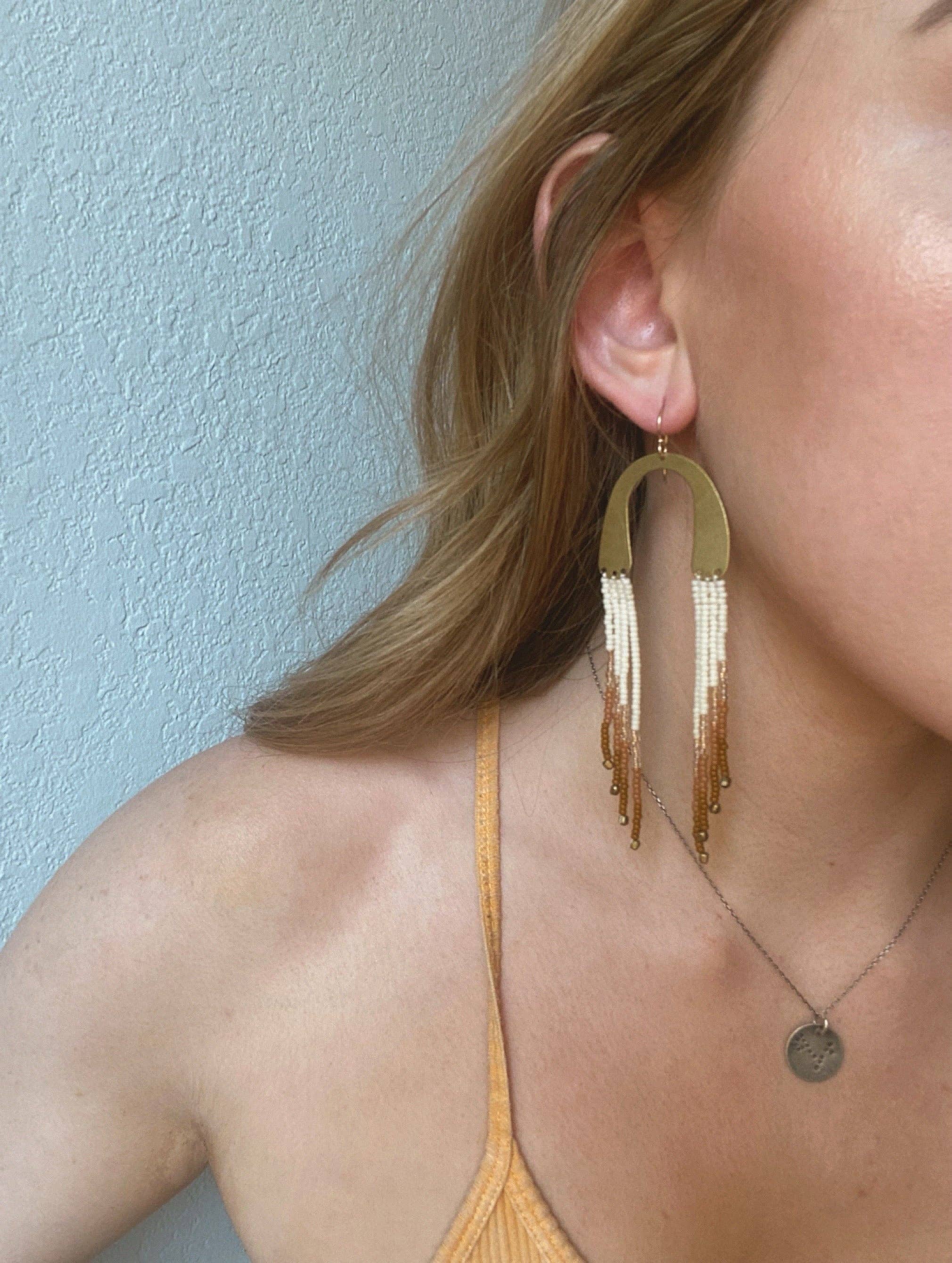 Stone & Sky - Wholesale Dangle Earrings - Archway Set - in rust1