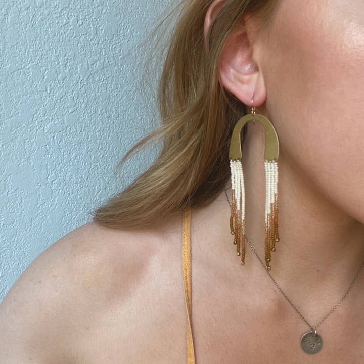 Stone & Sky - Wholesale Dangle Earrings - Archway Set - in rust1