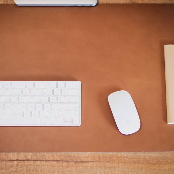 Personalized Leather Desk Mat for wholesale by Iron and Grain Leather Co.