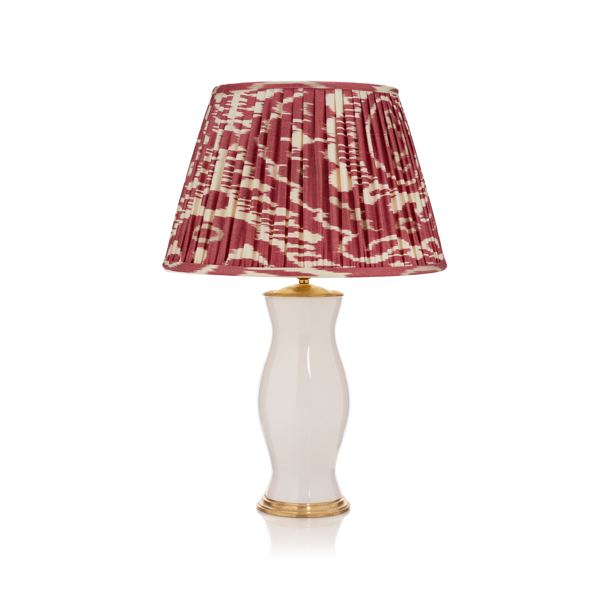 Rosanna Lonsdale - Wholesale Lamp Shade - BURNT RED AND CREAM IKAT LAMPSHADE17