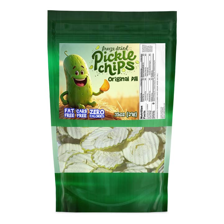 Candy Supply Co - Wholesale Chips - Original Dill Pickle Chips, Freeze Dried, Fat Free Carb Free