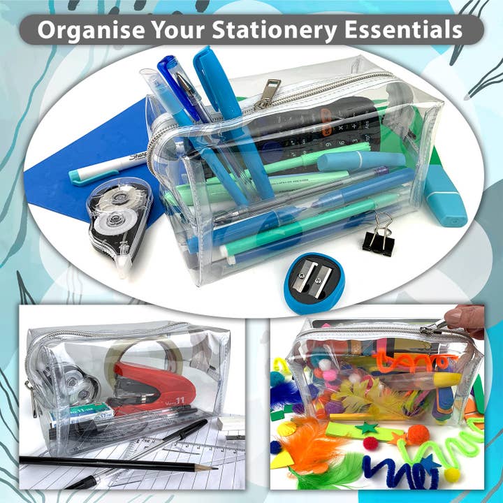 Powell Creative Products Ltd – wholesale Pencil case/pouch – Clear Pencil Case Transparent See Through Toiletry Bag6